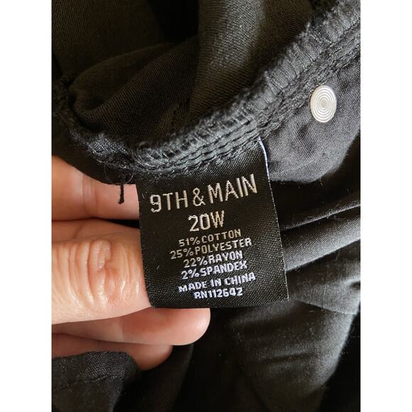 9th & Main Black Curvy Skinny Ankle Mid-Rise Stretch Jeans 20W 27" Inseam NEW - Picture 5 of 5